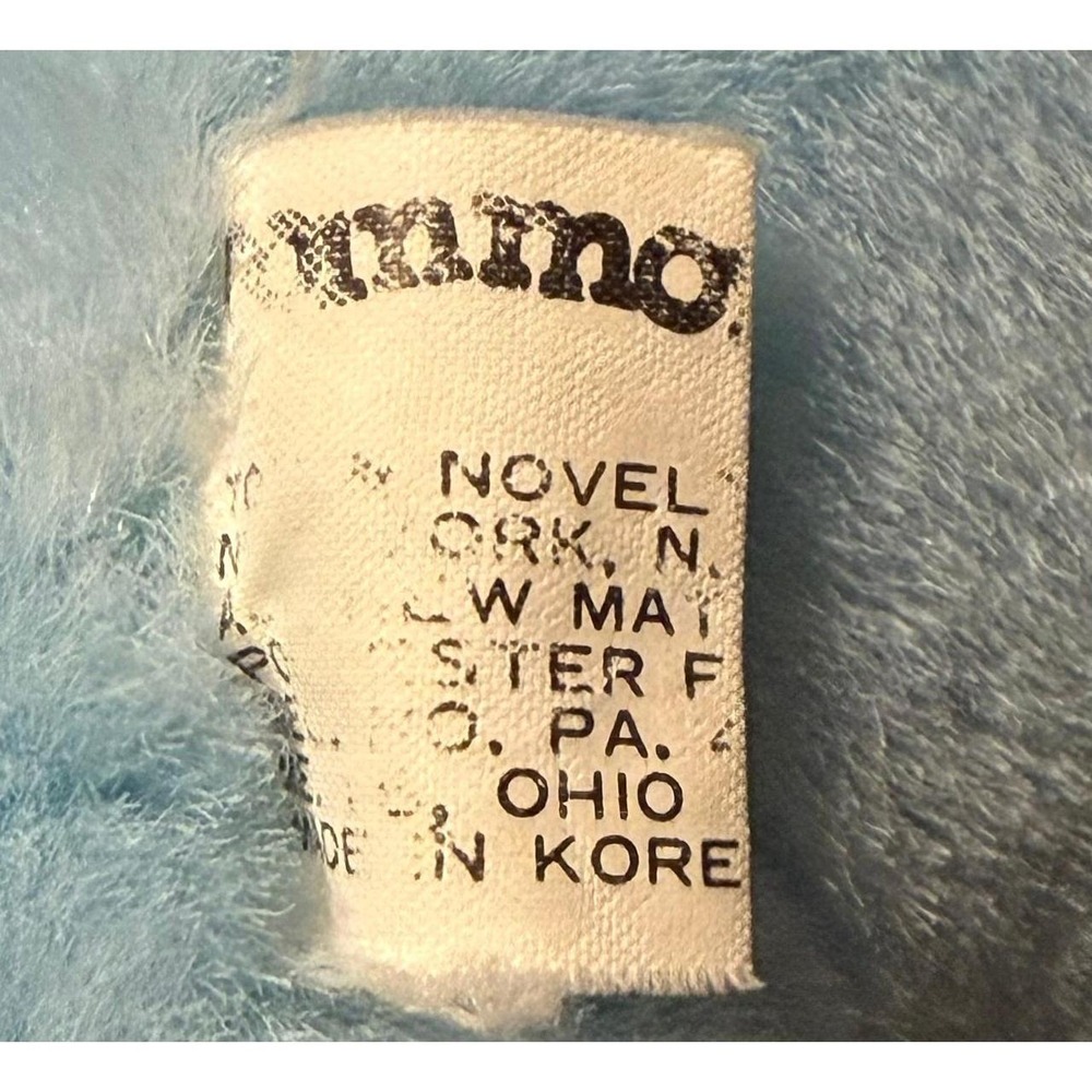 Vintage 1988 Commonwealth Blue Bunny Rabbit Plush Korea Easter Lovey 10" - Picture 5 of 6